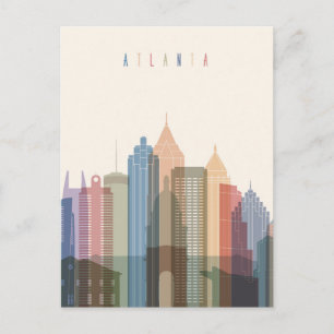 Carte Postale Atlanta, Géorgie   Skyline