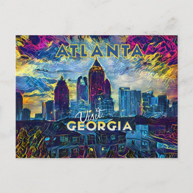 Carte Postale Atlanta, Visit Georgia... (Devant)