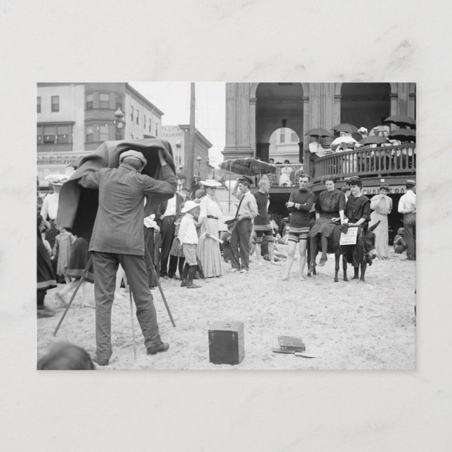 Carte Postale Atlantic City Beach, années 1890 (Devant)