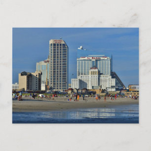 Carte Postale Atlantic City Beach Avec Casino
