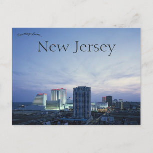 Carte Postale Atlantic City New Jersey Skyline