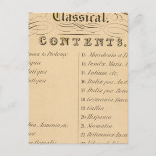 Carte Postale Atlas de la bibliothèque de Thomas