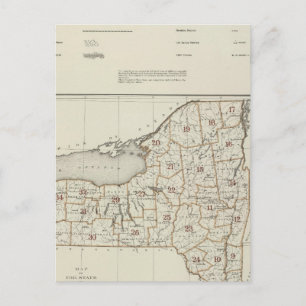 Carte Postale Atlas de l'État de New York