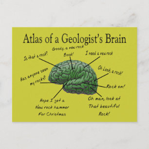 Carte Postale Atlas des dons amusants du cerveau d'un géologue
