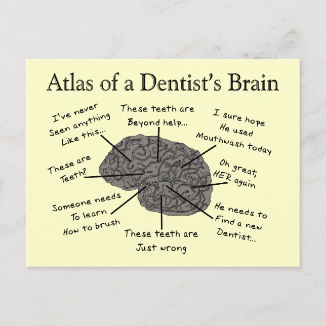 Carte Postale Atlas du cerveau d'un dentiste (Devant)