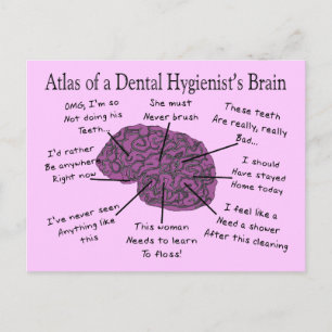 Carte Postale Atlas du cerveau d'un hygiéniste dentaire