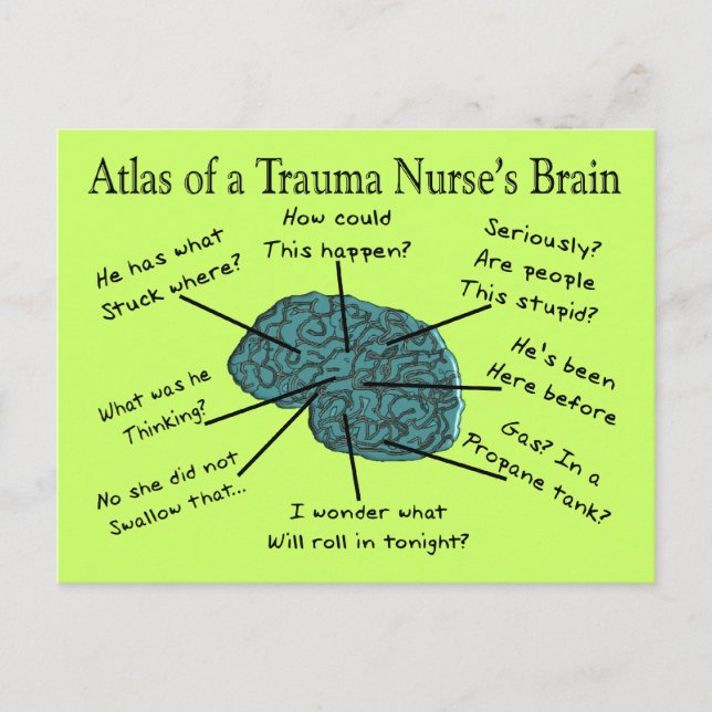 Carte Postale Atlas du cerveau d'une infirmière traumatisante (Devant)