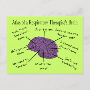 Carte Postale Atlas of a Respiratory Therapist's Brain