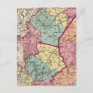 Carte Postale Atlas topographique des comtés du Maryland