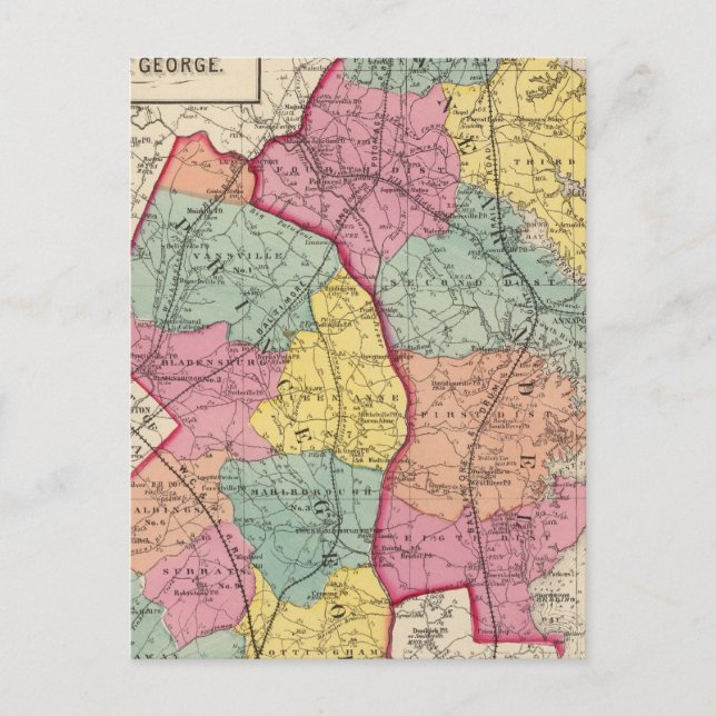 Carte Postale Atlas topographique des comtés du Maryland 4 (Devant)