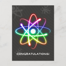 Carte Postale Atom brillant coloré | Salutations
