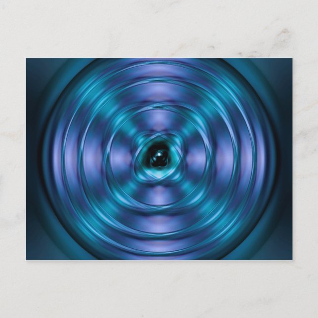 Carte Postale atome de rotation bleu (Devant)