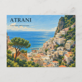 Carte Postale Atrani Ensoleillée Au-Dessus de la Méditerranée