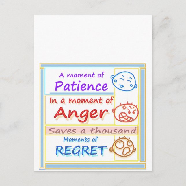 Carte Postale Attendez un instant et réfléchissez (Devant)