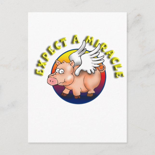 Carte Postale Attendez-Vous À Un Miracle — Une Reconnaissance (Devant)