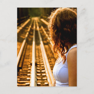 Carte Postale Attente Sur Un Train