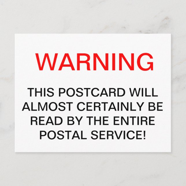 Carte Postale Attention (Devant)