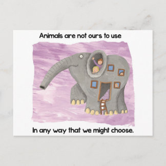 Carte Postale Attention aux animaux !