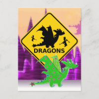 Attention aux dragons Signer de mignons caricature