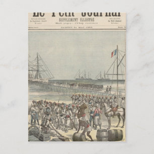Carte Postale Atterrissage des troupes sénégalaises au nouveau q
