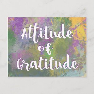 Carte Postale Attitude de Gratitude inspiration dire