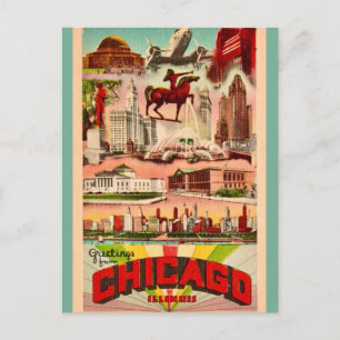 Carte Postale Attractions de Retro Chicago