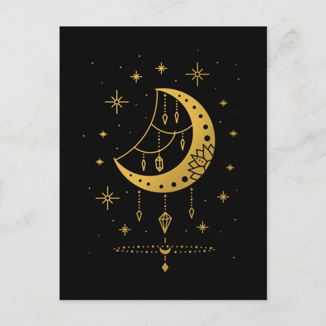 Carte Postale Attrape-rêves Lune Spirituel Croissant Astronomie (Devant)