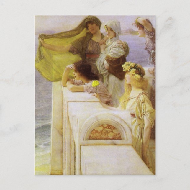 Carte Postale Au berceau d'Aphrodite par Sir Lawrence Alma Tadem (Devant)