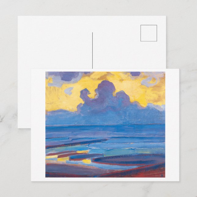 Carte Postale Au bord de la mer | Piet Mondrian | (Devant / Derrière)