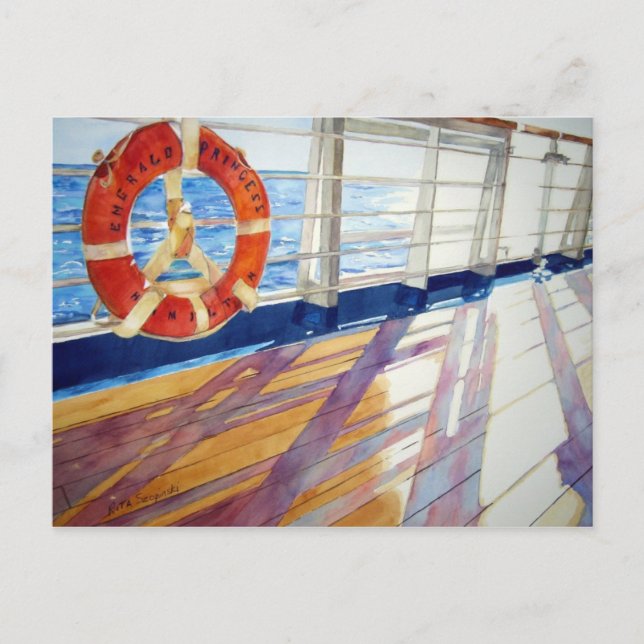 Carte Postale Au coucher du soleil (Devant)