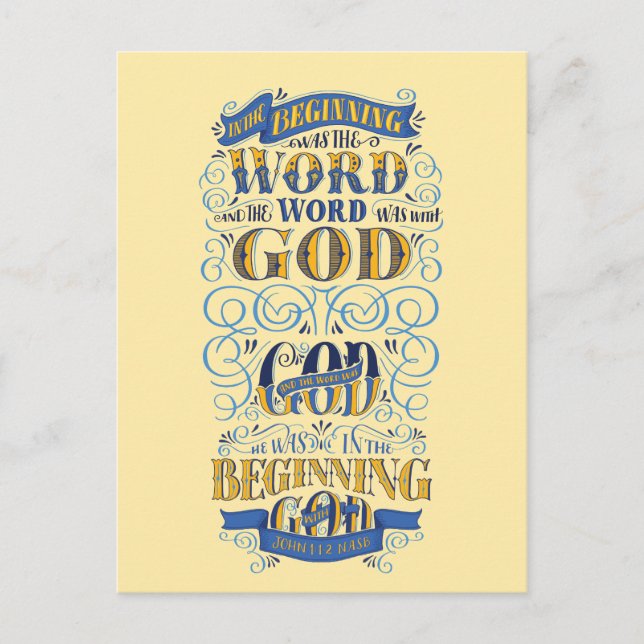 Carte Postale Au début était le mot (Devant)