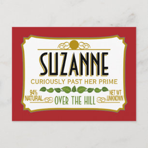 Carte Postale Au-dessus de la colline Amusante fête d'anniversai