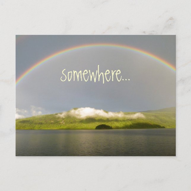 Carte Postale Au-dessus de l'arc-en-ciel (Devant)