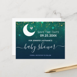 Carte Postale Au-dessus du Baby shower de la lune Enregistrer la