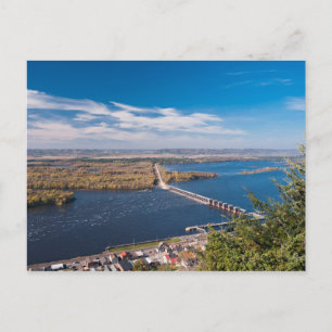 Carte Postale Au-dessus du fleuve Mississippi et du barrage d'Al