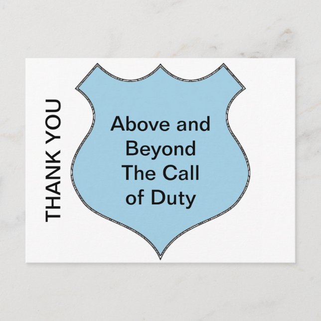 Carte Postale Au-dessus et au-delà de l'insigne de service (Devant)