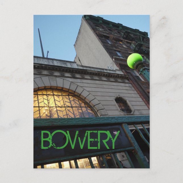 Carte Postale Au fond du bowery (Devant)