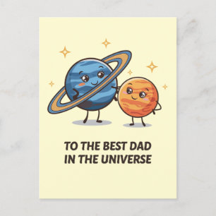 Carte Postale Au meilleur papa de l'univers drôle Fête des pères