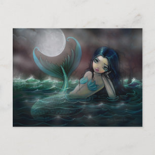 Carte Postale Au milieu de l'Imaginaire de sirène de mer douce