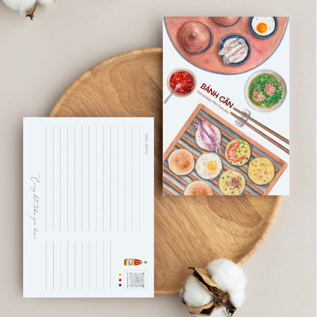 Carte postale au mini riz vietnamien - BANH CAN (Créateur téléchargé)