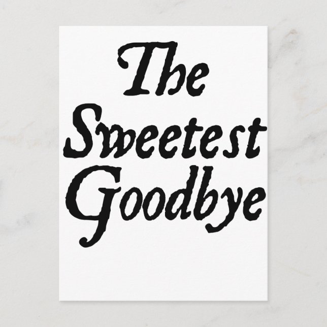 Carte Postale au revoir (Devant)