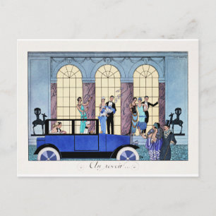 Carte Postale Au Revoir, 1920 Illustration Art déco