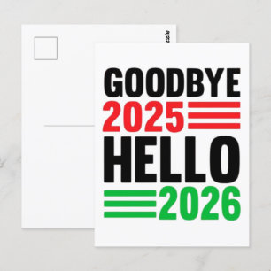 Carte Postale Au revoir 2025 Bonjour 2026 - Célébrer une étoile 