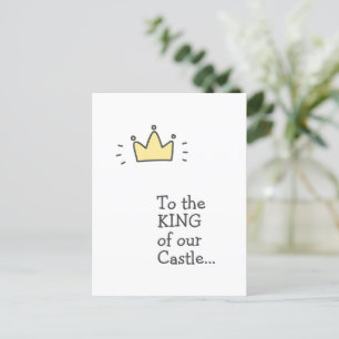 Carte Postale Au roi de notre château... Fête des pères mignonne