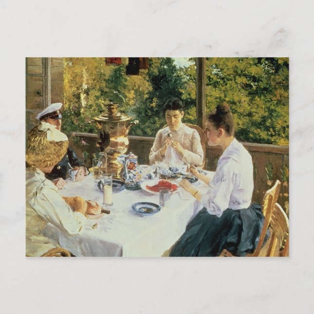 Carte Postale Au Tea-Table, 1888 (Devant)