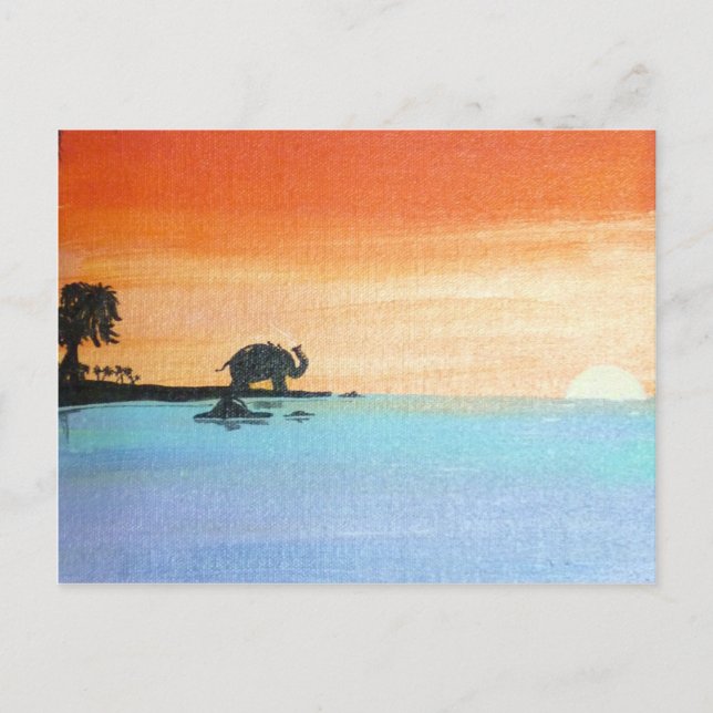 Carte Postale Aube De La Paix_ElephantOfferingPrayers_AnjaliSang (Devant)