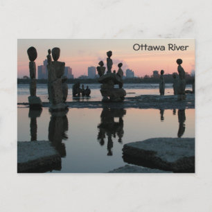 Carte Postale Aube sur la rivière des Outaouais.