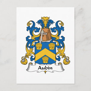 Carte Postale Aubin Family Crest