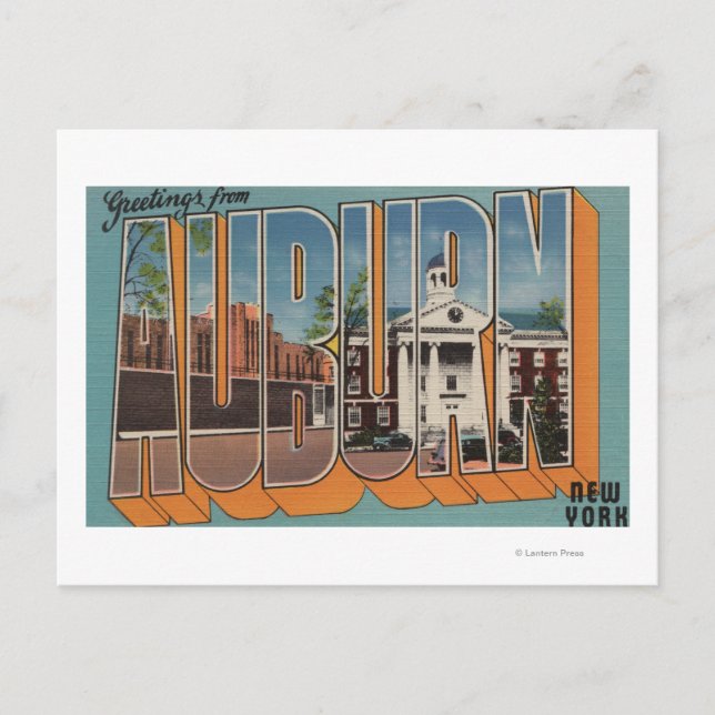 Carte Postale Auburn, New York - Scènes de grandes lettres (Devant)