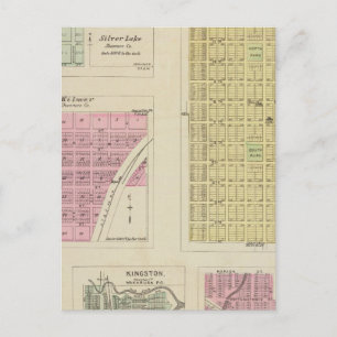 Carte Postale Auburn, Silver Lake, Kilmer et Richland, Kansas